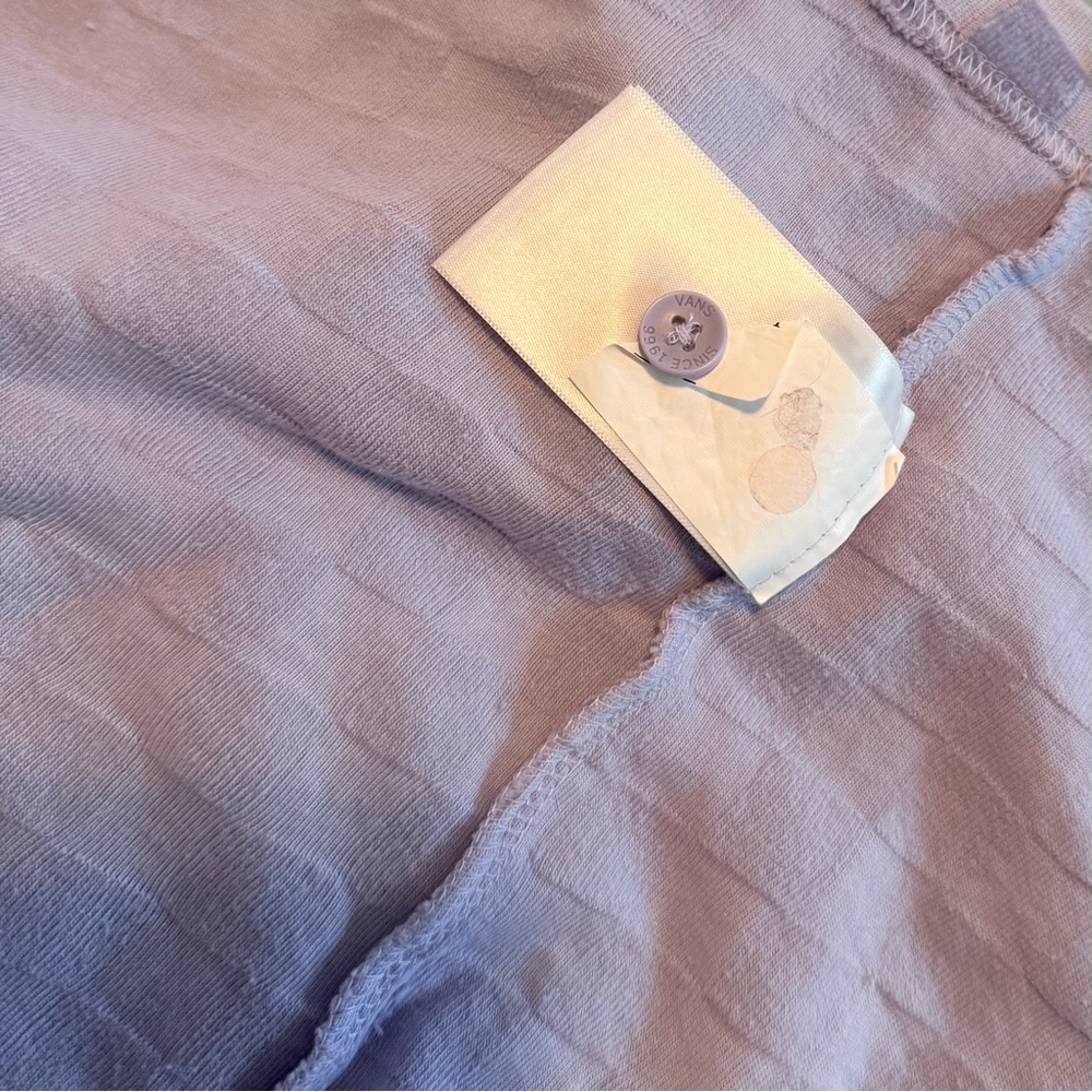 Vans Checkered Button Up Shirt Purple Cropped Top Women’s XL - Picture 8 of 8